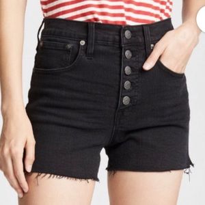 Madewell High Rise Button Denim Shorts
